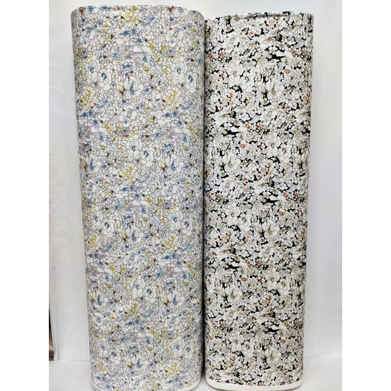Katun Jepang Motif Bunga Abstrak | Lebar Kain 1,5 meter | Harga Persetengah Meter | Minimal beli 1 M