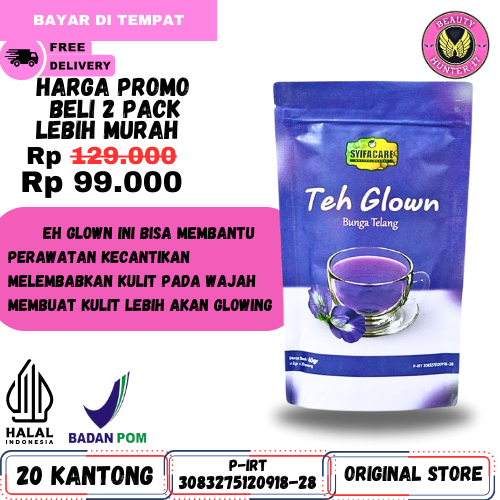 

Paket 2 Pack Teh Glown Syifacare Melembabkan Mencerahkan Melembutkan Kulit Wajah Teh Celup Syifacare