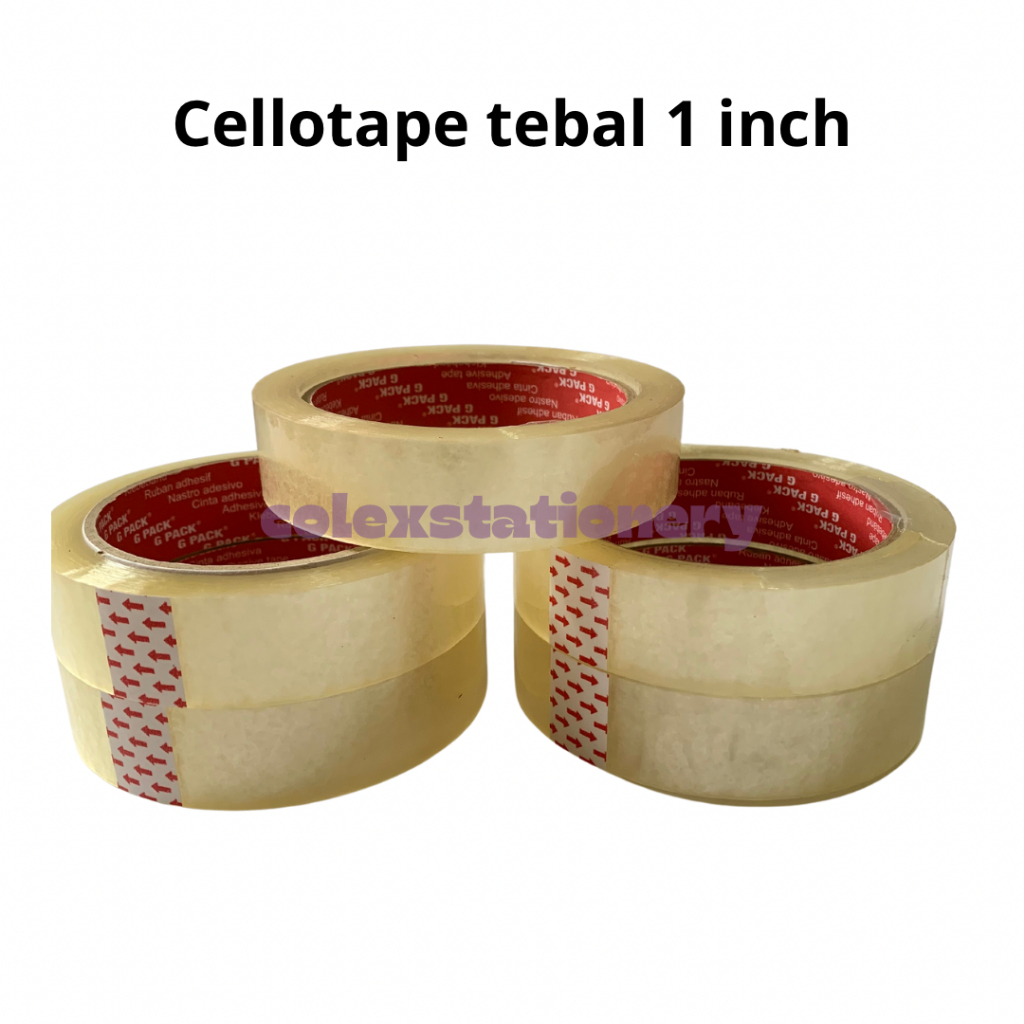 

Selotip Bening / Cellotape Perekat / Isolasi Warna Bening Tebal Ukuran 1 Inch x 72 Yard Goldpack Merah