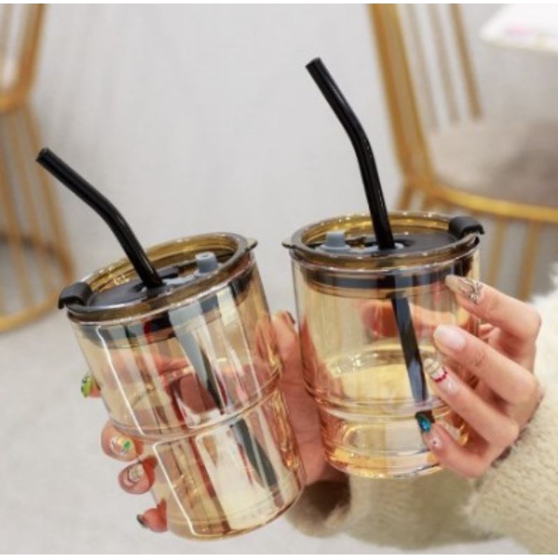 botol minum sedotan botol gelas sedotan Tumbler aesthetic