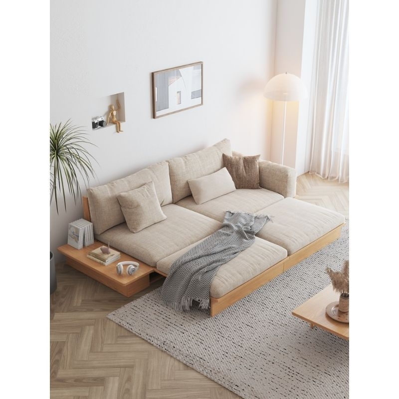 sofa bed kayu jati gaya jepang,sofa minimalis,sofa bed aesthetic