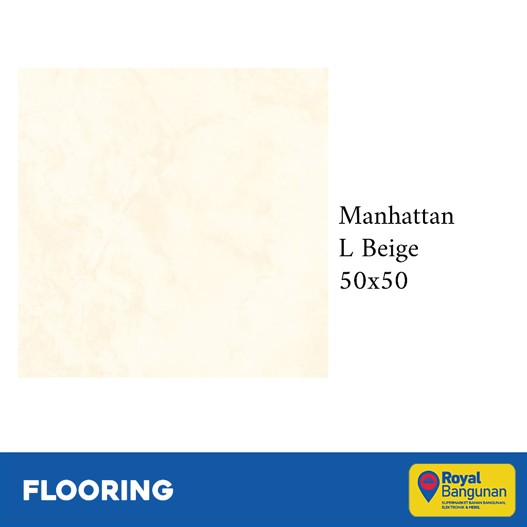 Milan Keramik Manhattan L Beige 50x50 Keramik Lantai Motif Marmer Glossy