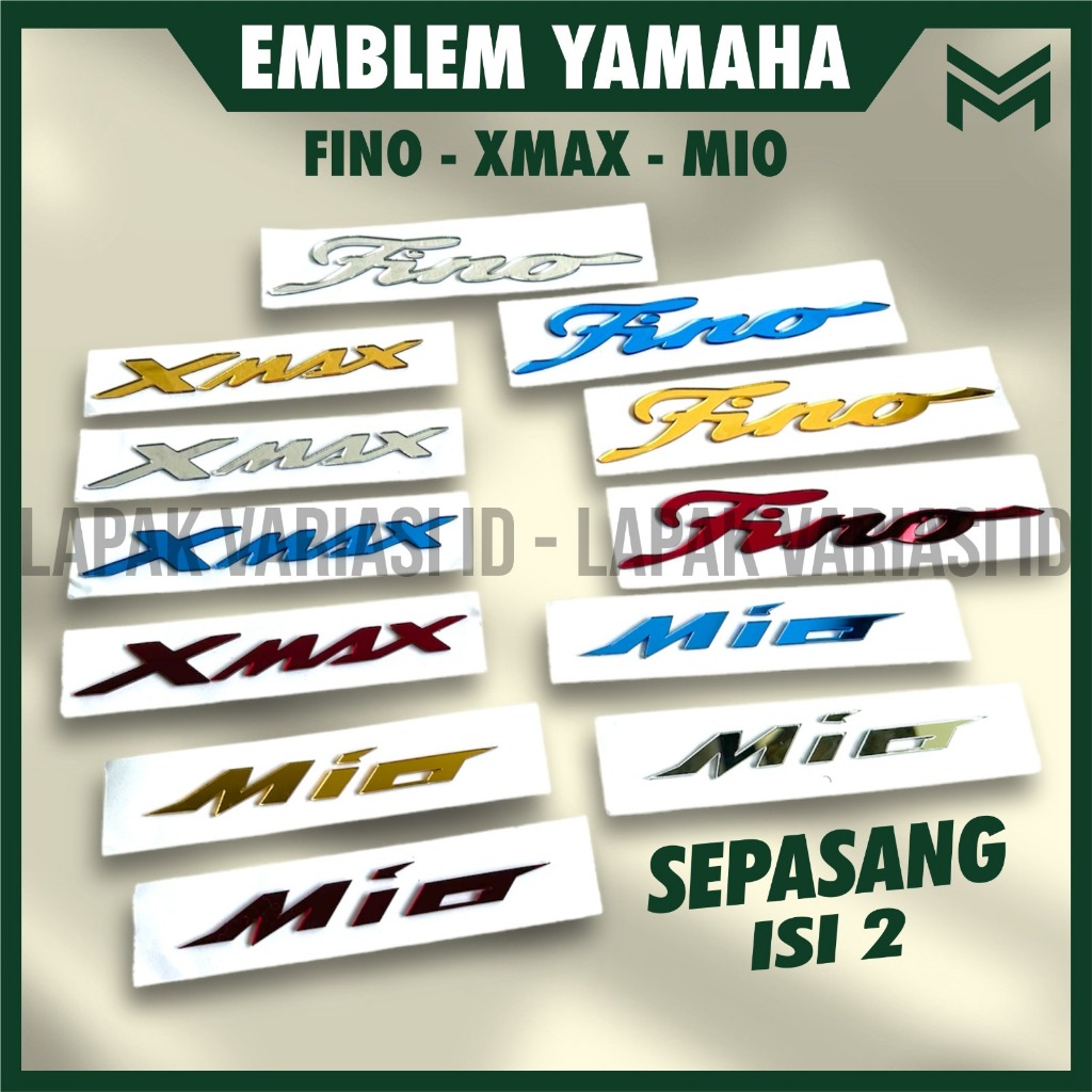 2 PCS EMBLEM TIMBUL 3D STIKER MOTOR STICKER LOGO MOTOR JENIS YAMAHA EMBLEM AKRILIK MIO J MIO SOUL MI
