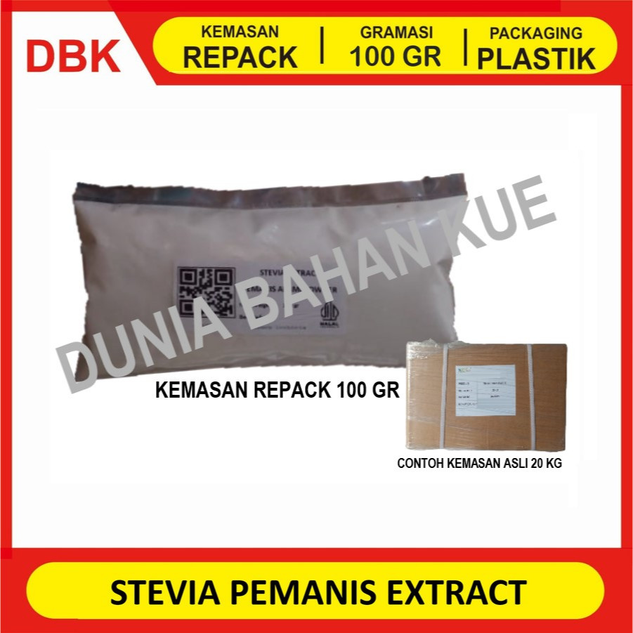 

STEVIA EXTRACT POWDER - REPACK 100 GR / PEMANIS ALAMI