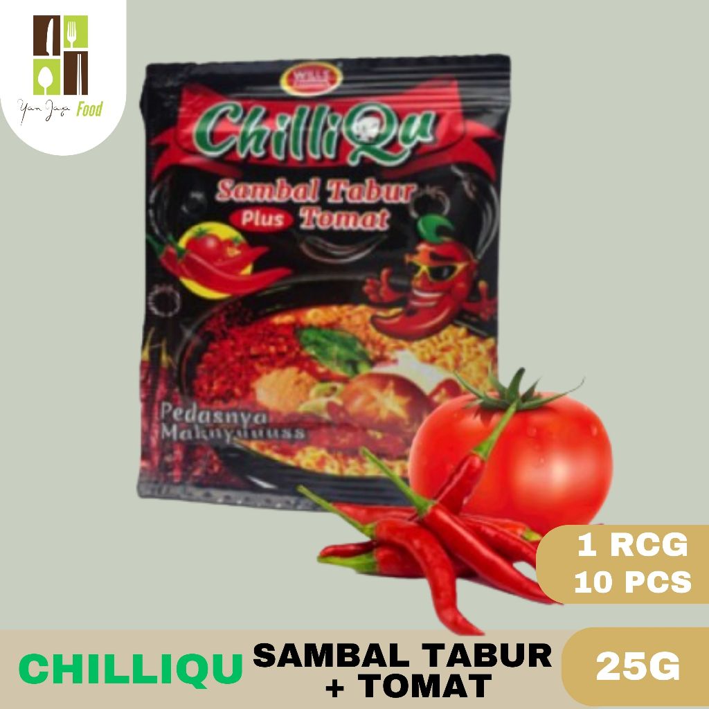 

Chilliqu Sambal Tabur Plus Tomat / Bumbu Tabur / Bumbu Cabe Kemasan 7g 1 PCS