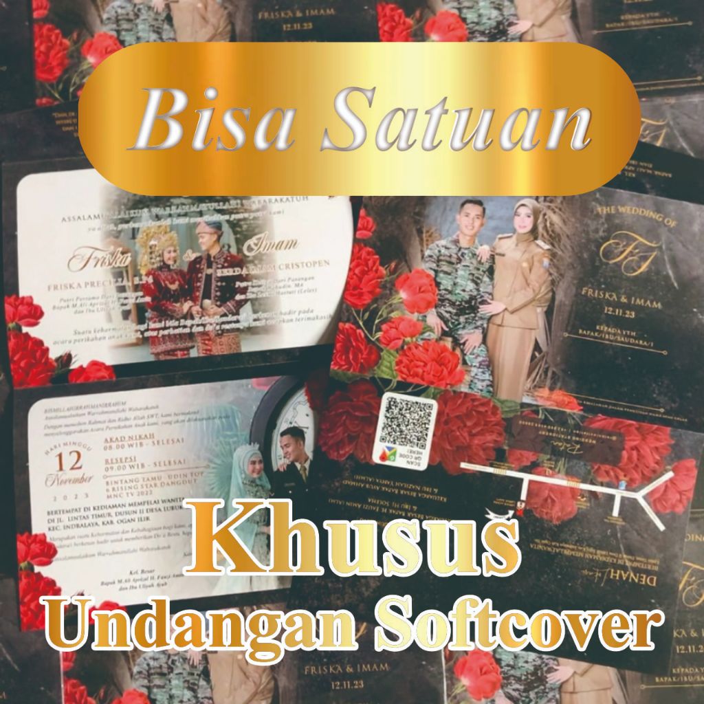 [BISA SATUAN] Undangan Pernikahan Softcover Aesthetic | Undangan Softcover | Undangan Softcover Ekon