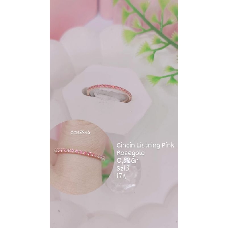CINCIN LISTRING PINK ROSEGOLD 0.82GR 17K CCN5946