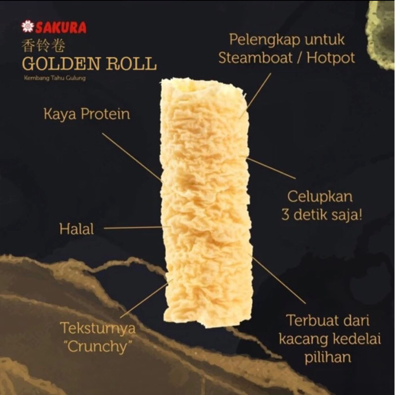 

RB Sakura Golden Roll / Kembang Tahu Gulung / kemasan 188gr