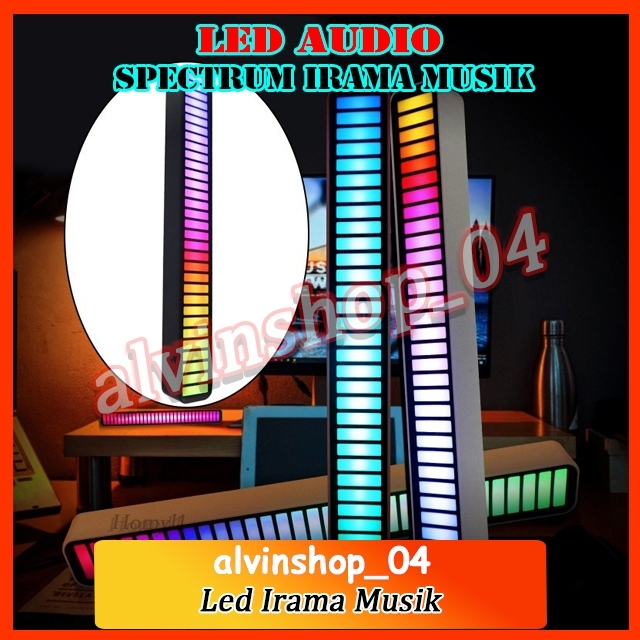 Light USB Audio spectrum indicator Bar Led Spectrum Audio Bergerak Mengikuti Irama Musik RGB Rhythm