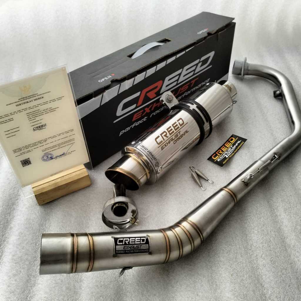 Terlaris Knalpot Racing Creed Exhaust Original Suara NGEBAS Adem PNP Satria Fu Karbu/Injeksi R15 New
