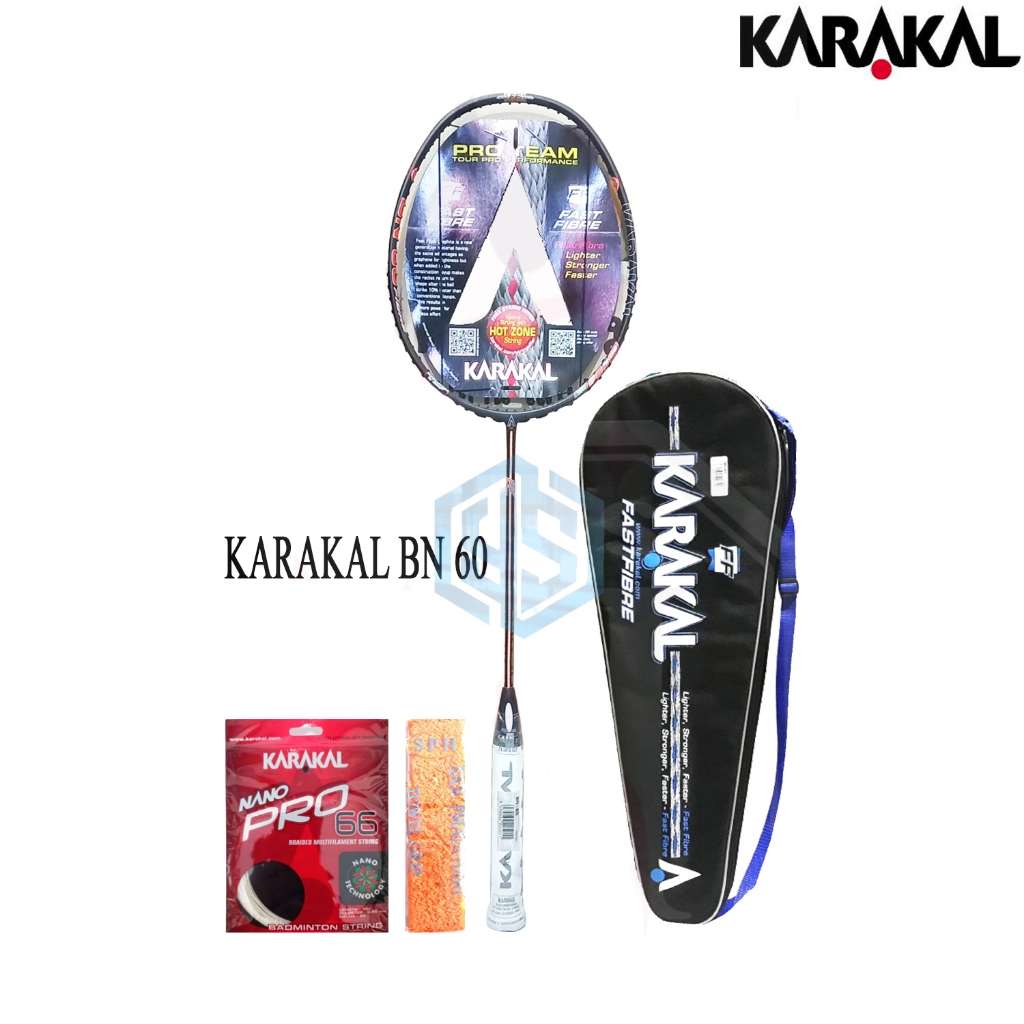 Raket Badminton Karakal BN60 Free Cover Raket Karakal BN 60 Original Raket Bulu tangkis Karakal
