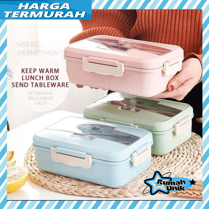Lunch Box Set Kotak Bekal Makan / Tempat Makan Satu Set RUMAH_UNIK