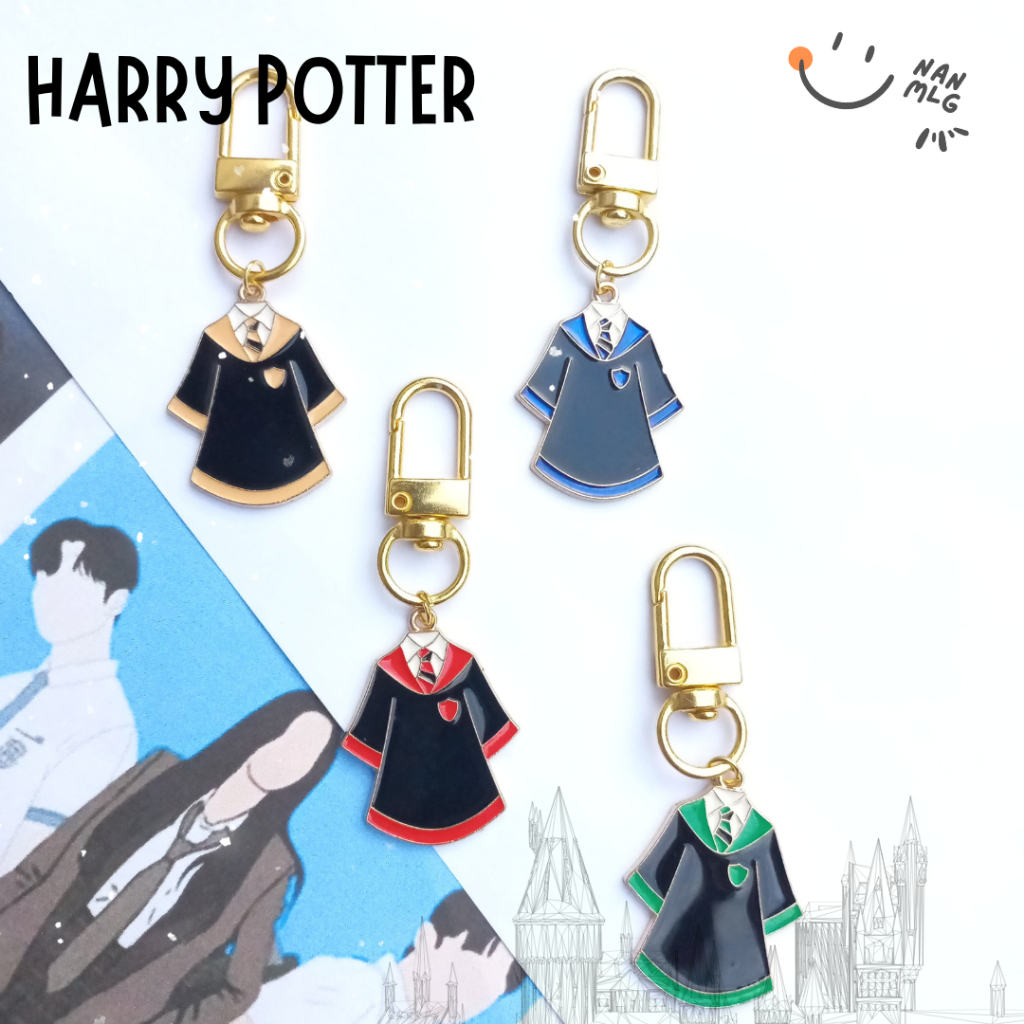 Gantungan HP/Kunci Jubah/Seragam Gryffindor, Slytherin, Ravenclaw, Hufflepuff Harry Potter 0510 NANM