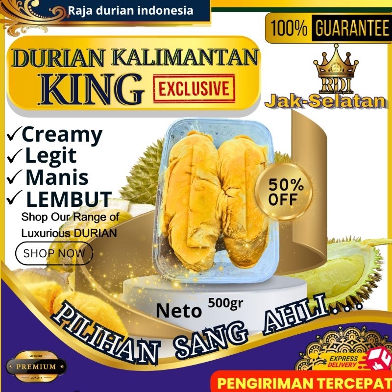 

RDI.cab jak-selatan Durian Kupas KING KALIMANTAN /DURIAN KUPAS PREMIUM/Durian Unggul no.1 RDI