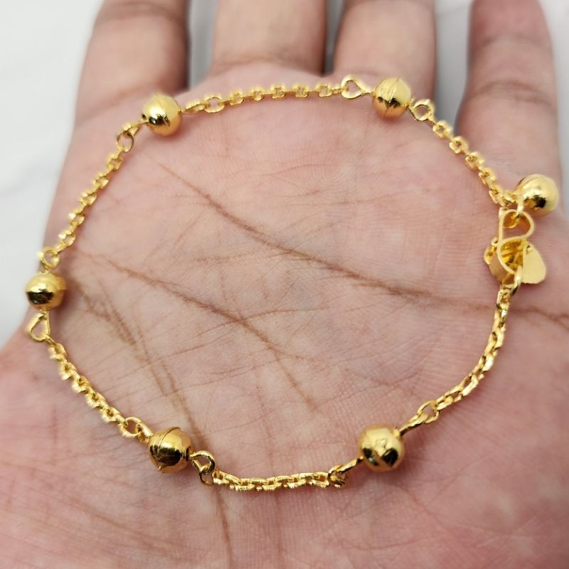 Gelang Bola Nori Lapis Emas 24k