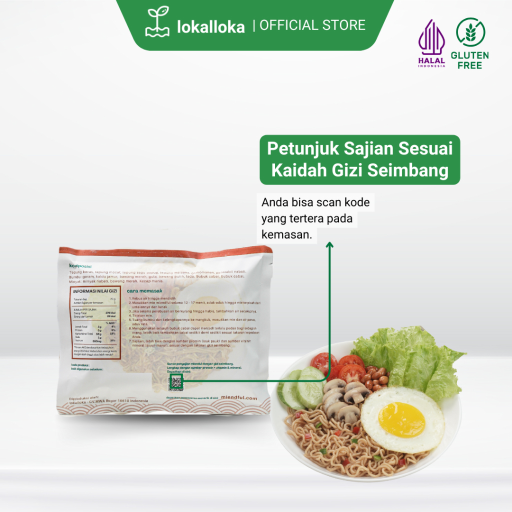 

Nafariz724 Mie Sehat Gluten Free Miendful 70 Gram Rasa Mie Goreng