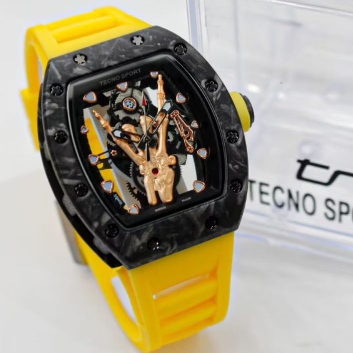 Jam Tangan TECNO SPORT Original"Flying Tourbillon"New Symbol of Rebellion(Model RM 66) Free Box