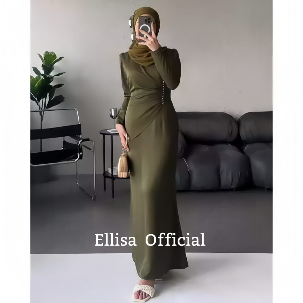 [ Terbaru ] Diva Dress Gamis Pesta Mewah | Dress Satin Bridesmaid | Dress Korean Style | Gamis Pesta