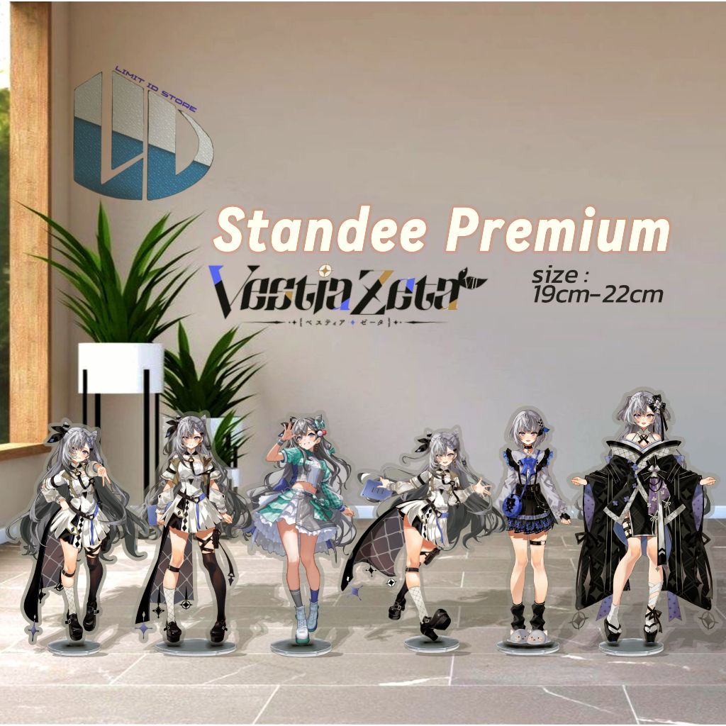 Standee akrilik action figure vtuber vestia Zeta | acrylic standing Vtuber zeta