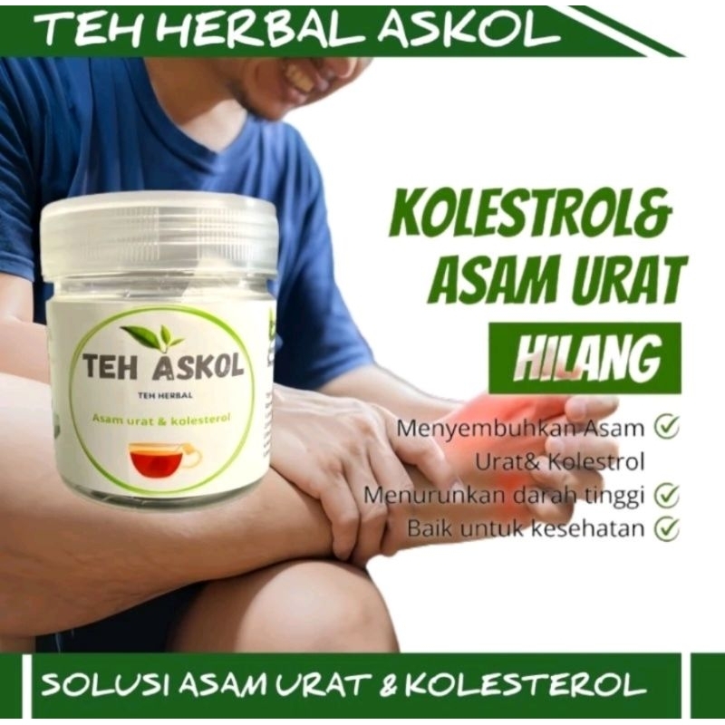 

(TERPERCAYA) TEH ASKOL 1 BOTOL TEH HERBAL ASAM URAT DAN KOLESTEROL, Teh Racik Ramuan Cina, Minuman untuk penderita rematik dan darah tinggi