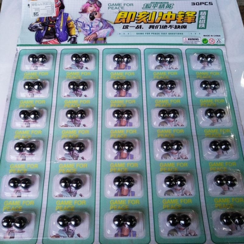 Magnet Kelereng Bulat Mainan Anak Cowok Cewek Edukasi Termurah satu set isi 2 1 lembar isi 30 pcs