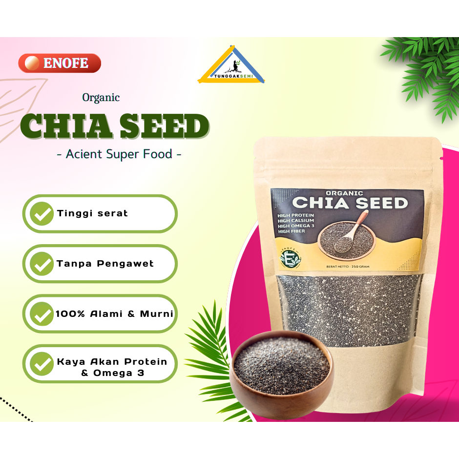 

ChiaSeed Premium Mexico Kualitas Terbaik / Black Chia Seed 100Gram Premium Original Mexico Diet Organic