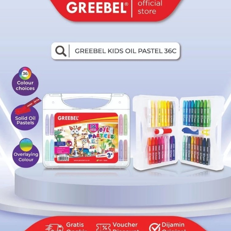 

acp GREEBEL Crayon 36 warna Oil Pastel Greebel 36 Warna