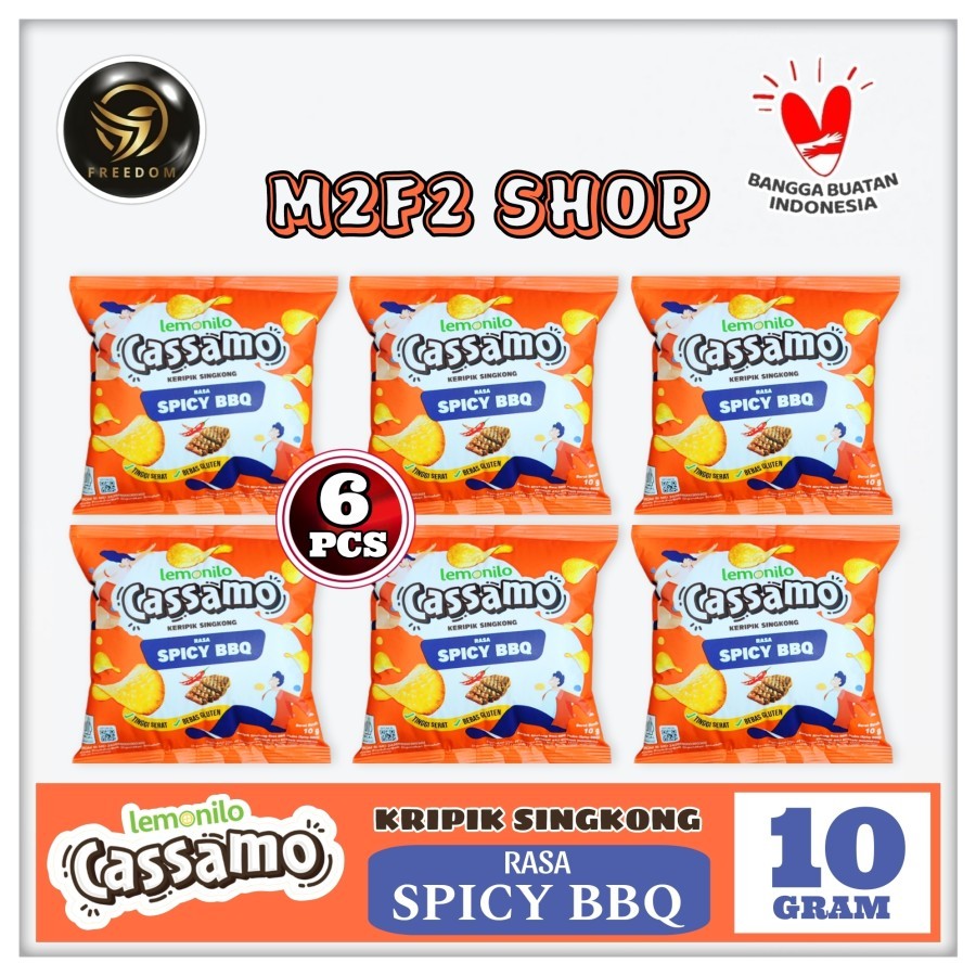 

Lemonilo Cassamo Keripik Singkong Spicy BBQ Sachet - 10 gr (Kemasan 6 Pcs)