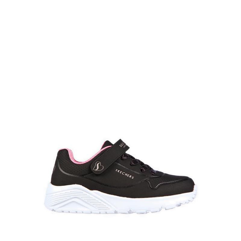 Sepatu Skechers Setreet Uno Lite Girl's Grade School Sneakers Shoes - Black/Rose