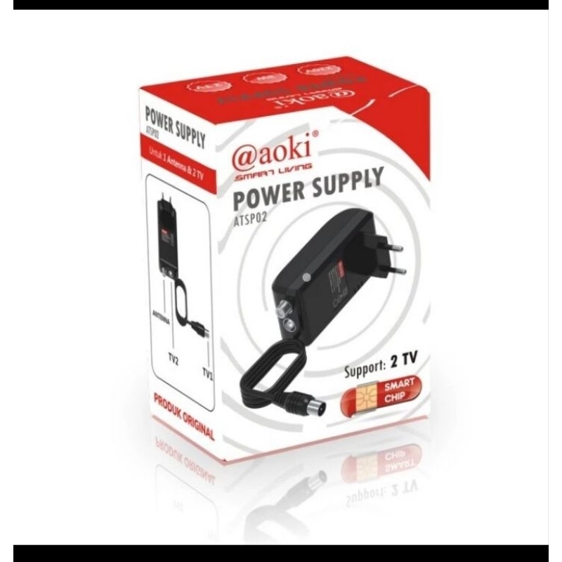 @AOKI BOOSTER ANTENA TV ATSP02 / AOKI BOOSTER PENJERNIHAN TV / ADAPTOR ANTENA TV / SPLITER TV 2