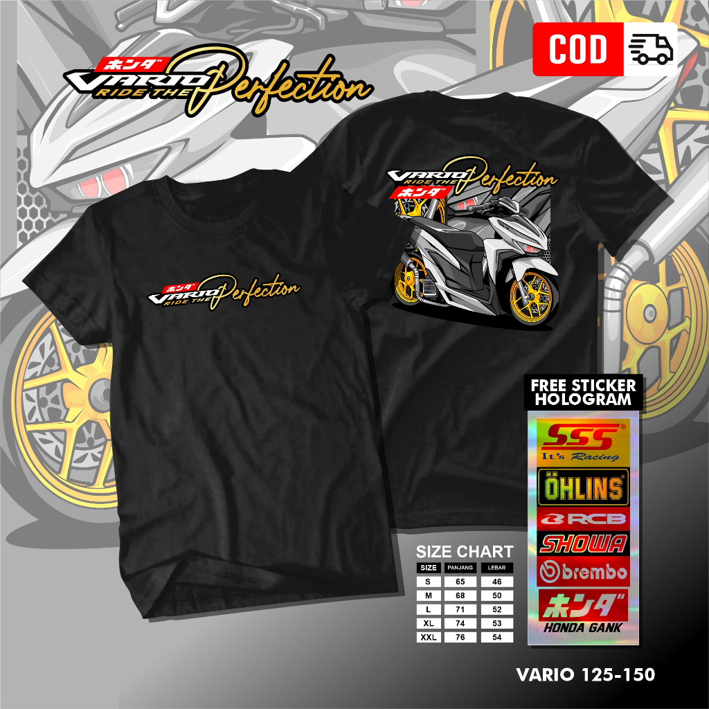 KAOS VARIO 150 NEW - Kaos Pria Distro Original Keren Terbaru Kaos VARIO NEW PRIA Terbaru AMTS KAOS V