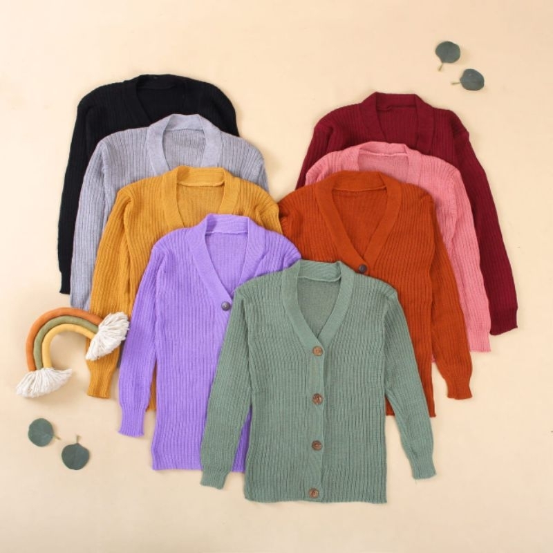 Cardigan Remaja Cardigan Anak Tanggung Rajutan Murah KANCING BATOK