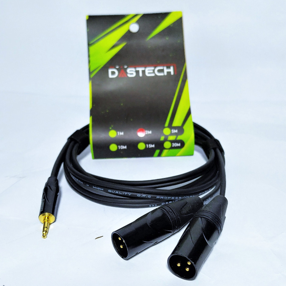 JACK XLR TO MINI Jack Hp to Mixer Dastech Besi full kuningan