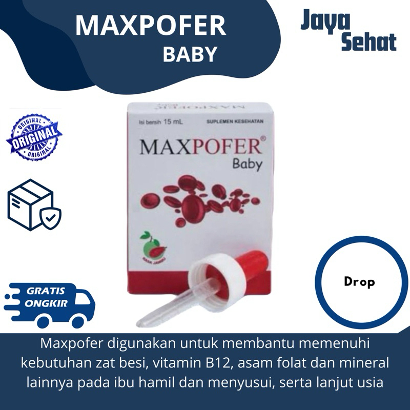 Maxpofer Baby Drop | Maxpofer Drop | Suplemen Zat Besi Bayi | Maxprofer