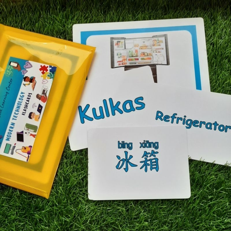 

Kartu Mainan Edukasi Anak // Flashcards SIZE JUMBO Tema Teknologi Modern // Modern Technology 3 Bahasa untuk anak umur 1-6 tahun