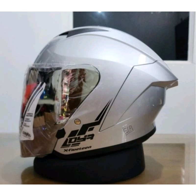 HELM DYR DY SILVER PULL WARNA PAKET GANTENG