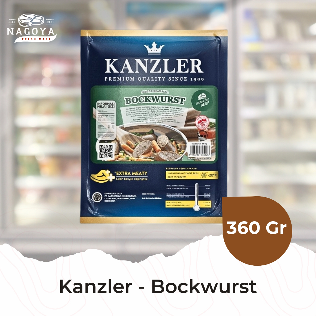 

Bockwurst Kanzler - 360 Gr | Sosis Sapi Ayam