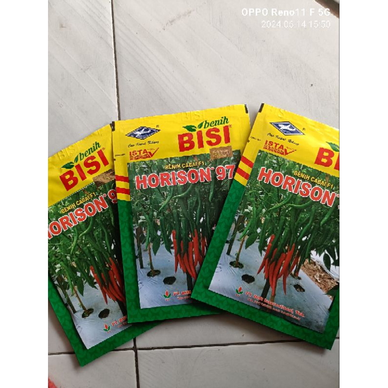 Benih Cabe Besar HORISON 97.Tahan Virus Original Pabrik kemasan 10gr.expyert 13-11-2025.