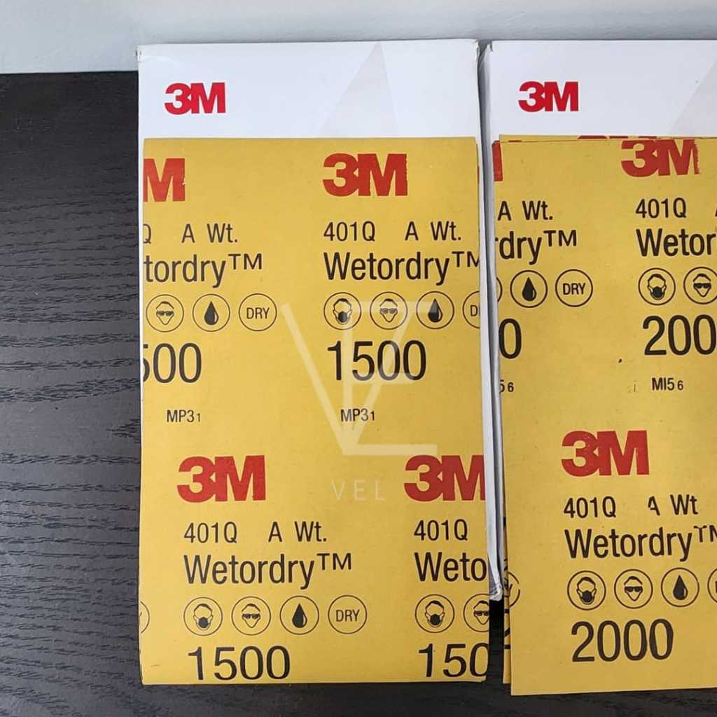 Sand paper sanding amplas 3M grit 1500 2000 cat mobil motor