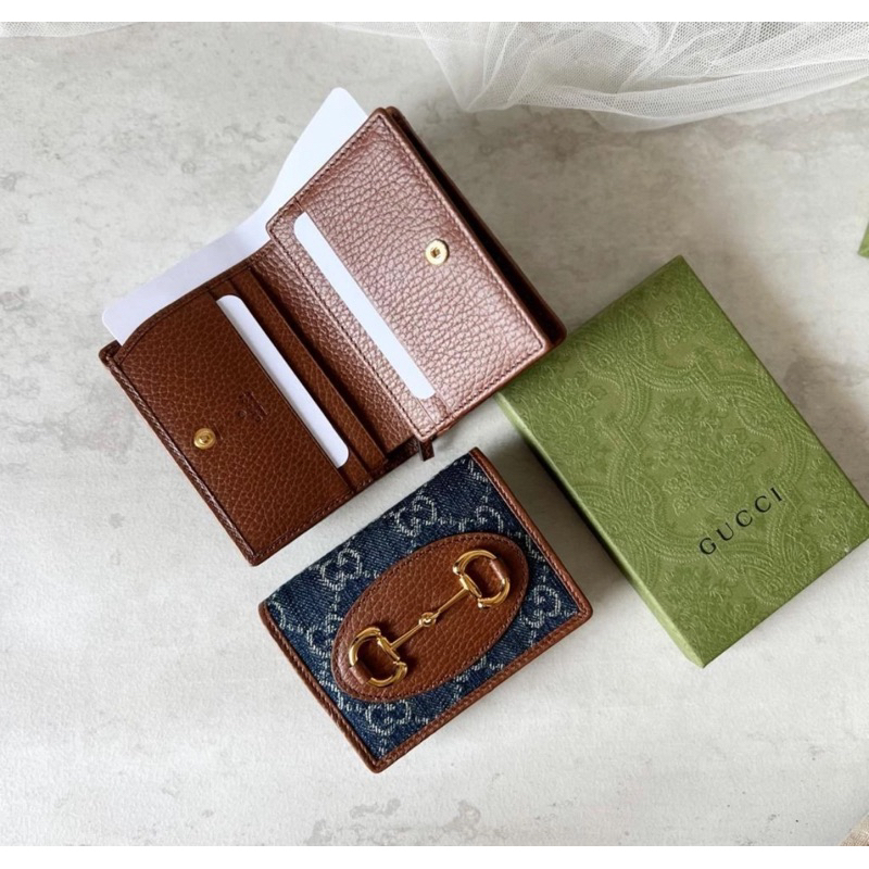 NEW Gucci 1955 horsebit card case wallet