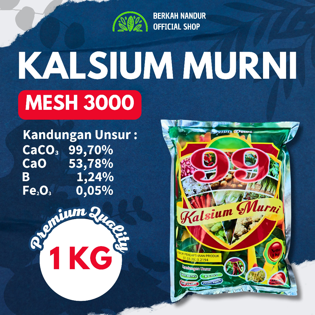 Pupuk Kalsium Murni 99 1 kg Kalsium Karbonat Calsium Carbonate