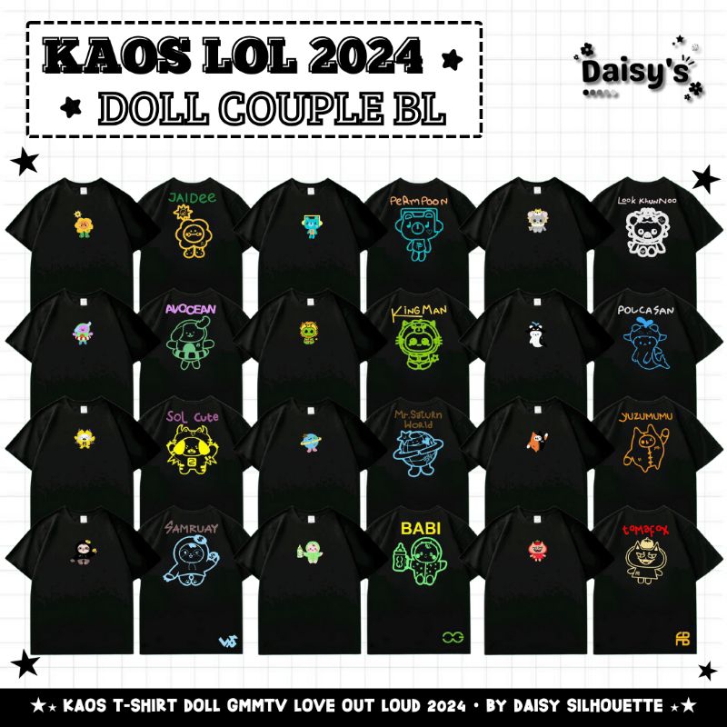 KAOS T-SHIRT DOLL GMMTV LOVE OUT LOUD 2024 || KAOS GMMTV THAILAND || KAOS LOL 2024 || DOLL COUPLE BL