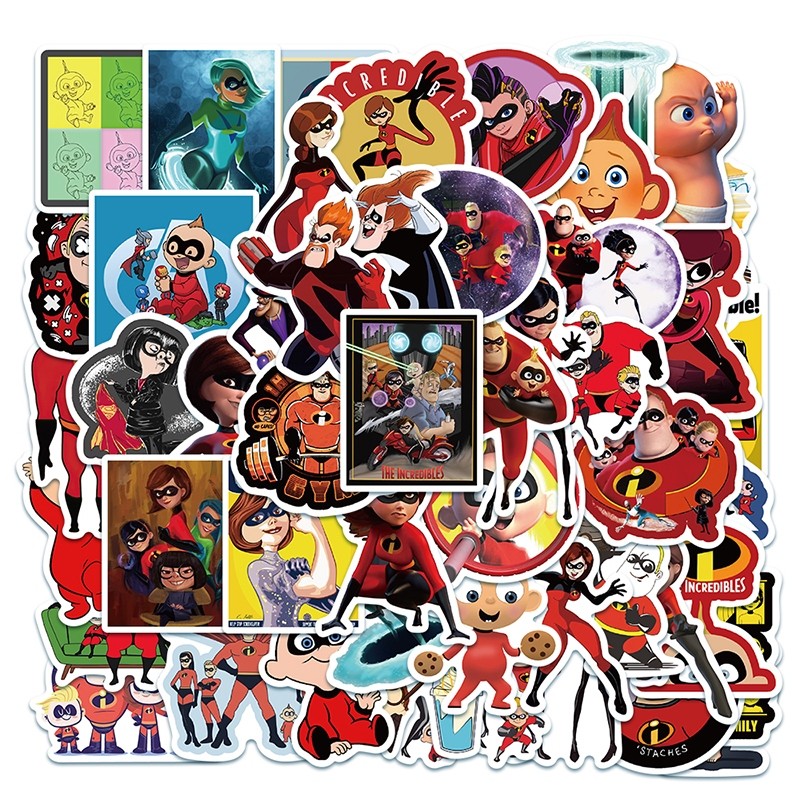 

Lucu The Incredibles Stiker Kartun Superman family Stiker Anti Air Stikers Berperekat Waterproof sticker decal buat Motor Helm Buku Journal Koper Casing HP Laptop Botol Minum