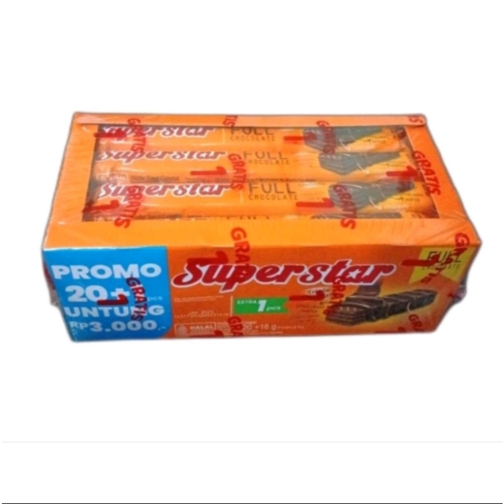 

Superstar Triple Choco Wafer 1 box isi 20 pcs