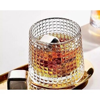 SUPERMARKET IMPORT EKSPORT Gelas Kaca Klasik Jepang Transparan Kristal Glass Whiskey Putar Single Ro