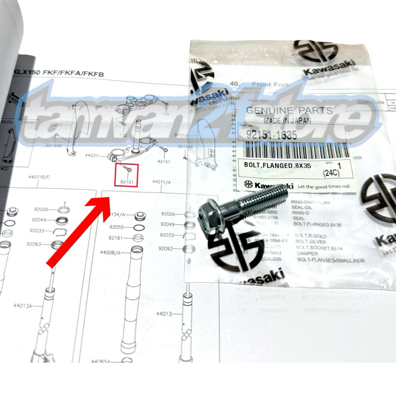 BAUT SEGITIGA BAWAH KLX 150 BF DTRACKER ORIGINAL