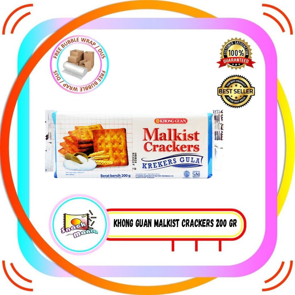 

Khong Guan Malkist Crackers 200 gram Biscuit Biskuit Krekers