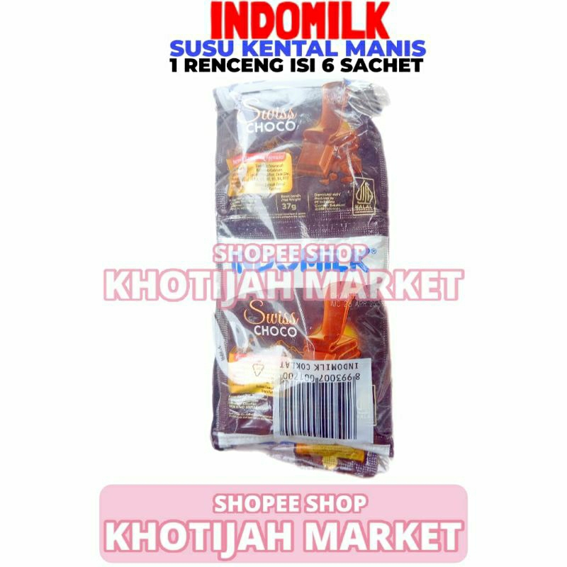 

Susu Kental Manis Indomilk Coklat 1 Renceng Isi 6 Sachet 37 Gram