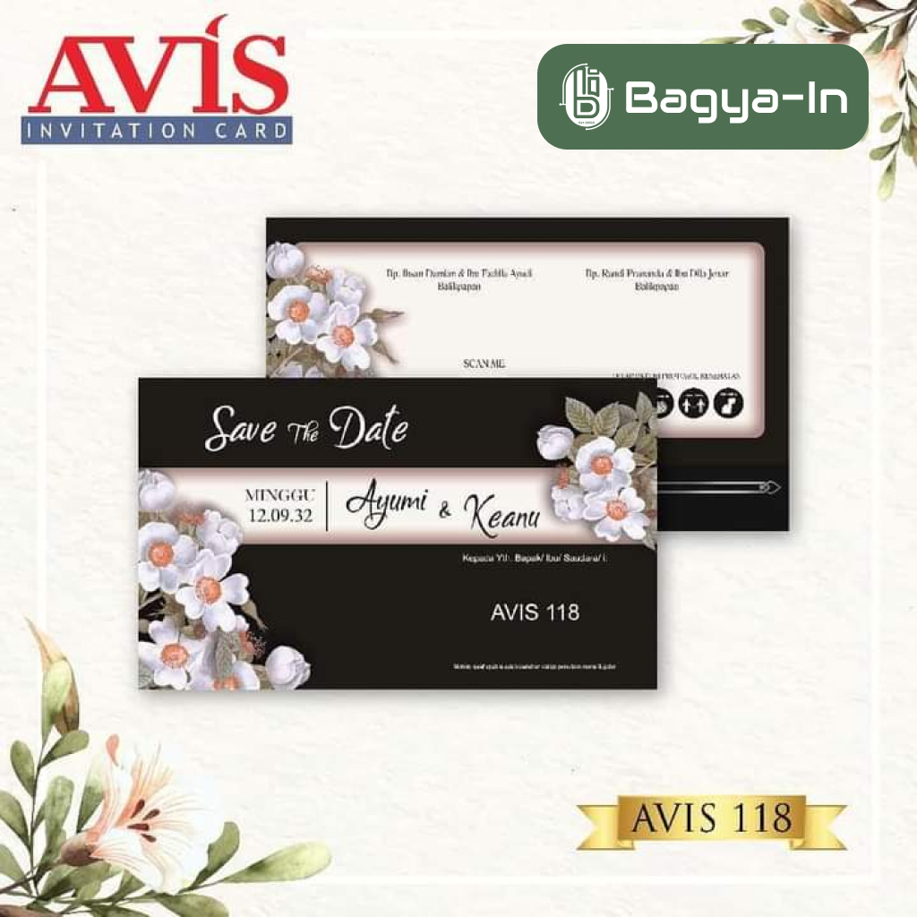 Blangko Undangan AVIS 118 / Blangko  Undangan Kosongan Murah - isi 100pcs