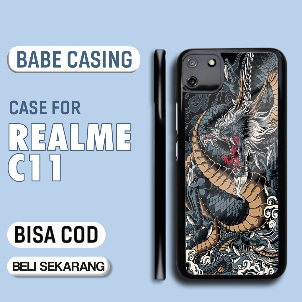 Case Realme C11 Terbaru - Casing Realme C11  - Motif Dragon - Hardcase Premium Glossy - Softcase Hp 